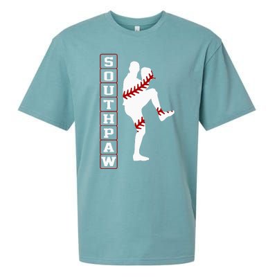 Southpaw Lefty Baseball Left Handed Funny Pitcher Player Fan Sueded Cloud Jersey T-Shirt