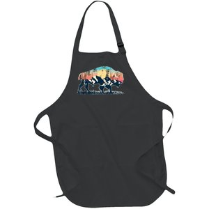 Sunset Landscape Buffalo Gift Full-Length Apron With Pockets