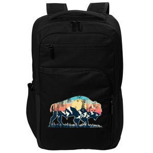 Sunset Landscape Buffalo Gift Impact Tech Backpack