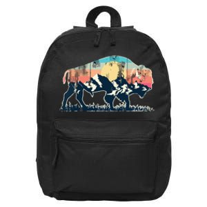 Sunset Landscape Buffalo Gift 16 in Basic Backpack