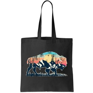 Sunset Landscape Buffalo Gift Tote Bag