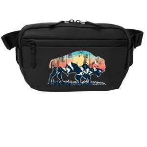 Sunset Landscape Buffalo Gift Crossbody Pack