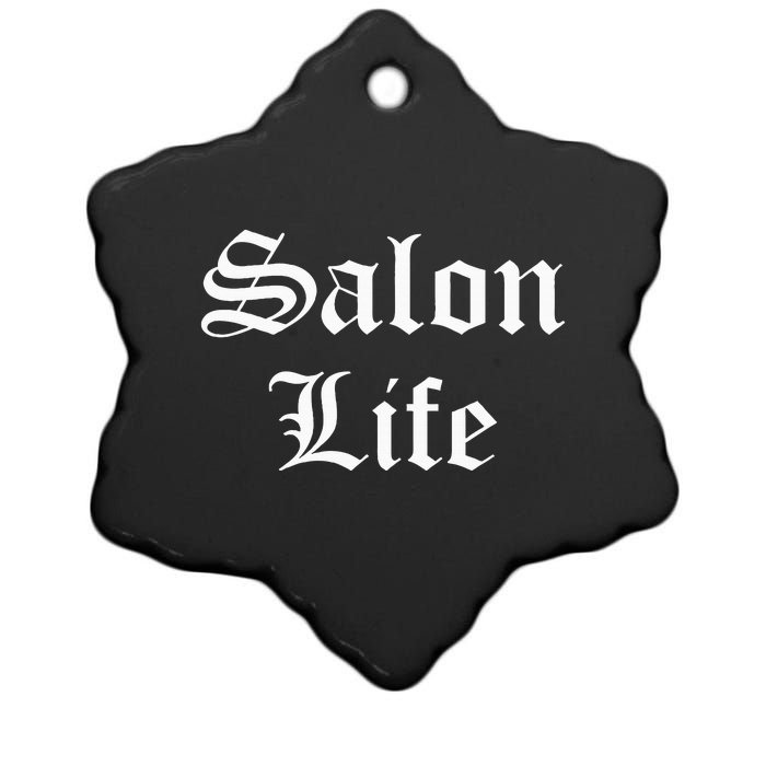 Salon Life Beautician Hairdresser Hairstylist Barber Ceramic Star Ornament