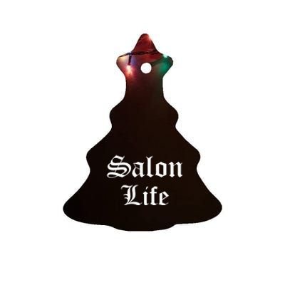 Salon Life Beautician Hairdresser Hairstylist Barber Ceramic Tree Ornament