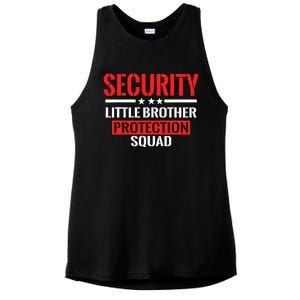 Security Little Brother Protection Squad Birthday Bro Party Ladies PosiCharge Tri-Blend Wicking Tank