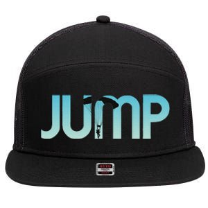 Skydiving Love Base Jumping For Skydivers 7 Panel Mesh Trucker Snapback Hat