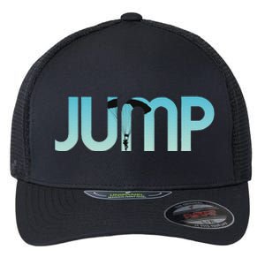 Skydiving Love Base Jumping For Skydivers Flexfit Unipanel Trucker Cap