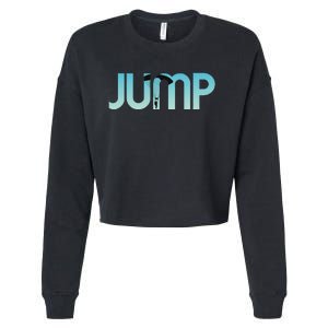 Skydiving Love Base Jumping For Skydivers Cropped Pullover Crew