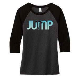 Skydiving Love Base Jumping For Skydivers Women's Tri-Blend 3/4-Sleeve Raglan Shirt