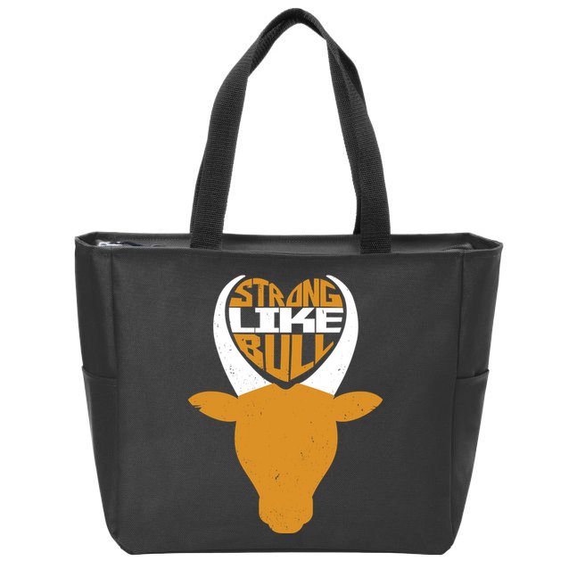Strong Like Bull Zip Tote Bag