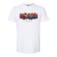 Saint Lucia Band Of Tropical Flowers Softstyle CVC T-Shirt