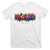 Saint Lucia Band Of Tropical Flowers T-Shirt