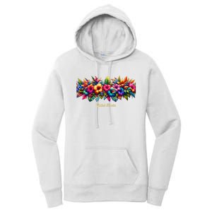 Saint Lucia Band Of Tropical Flowers Women's Pullover Hoodie