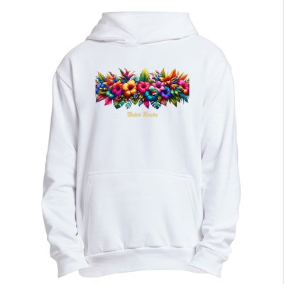 Saint Lucia Band Of Tropical Flowers Urban Pullover Hoodie