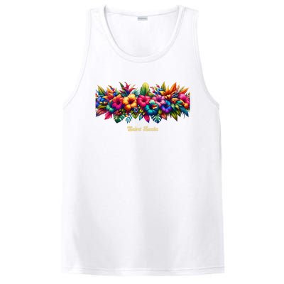 Saint Lucia Band Of Tropical Flowers PosiCharge Competitor Tank