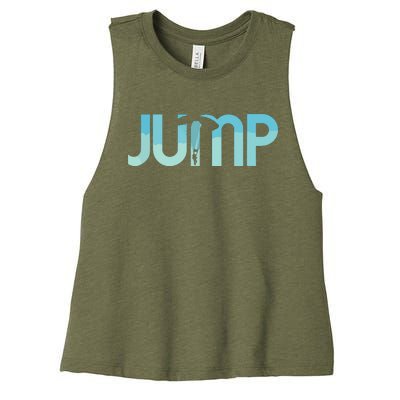 Skydiving Love Base Jumping Shirts For Skydivers Women's Racerback Cropped Tank