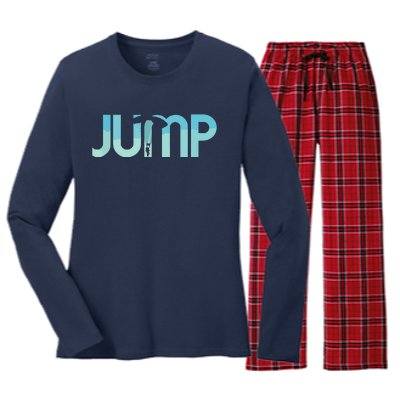 Skydiving Love Base Jumping Shirts For Skydivers Women's Long Sleeve Flannel Pajama Set 