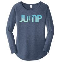 Skydiving Love Base Jumping Shirts For Skydivers Women's Perfect Tri Tunic Long Sleeve Shirt