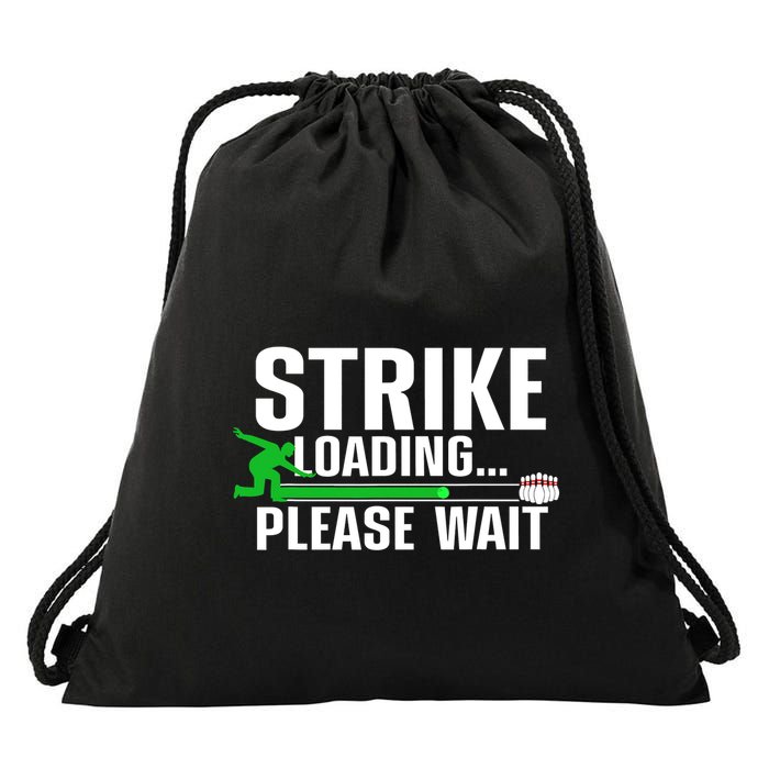 Strike Loading Bowling Bowler Player Funny Trending Drawstring Bag