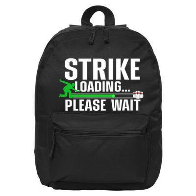 Strike Loading Bowling Bowler Player Funny Trending 16 in Basic Backpack