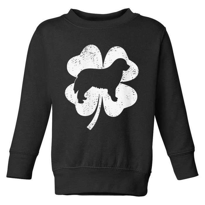 Shamrock Leaf Bernese Mountain Dog St. Patrick's Day Toddler Sweatshirt