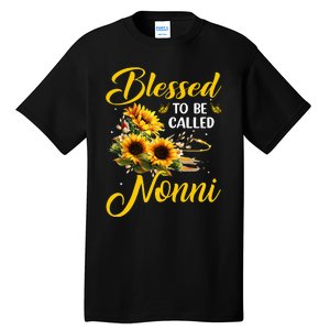 Sunflower Lovers Blessed to be called Nonni Mother's Day Tall T-Shirt