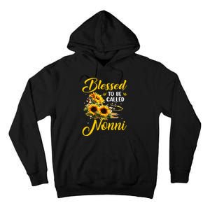 Sunflower Lovers Blessed to be called Nonni Mother's Day Tall Hoodie