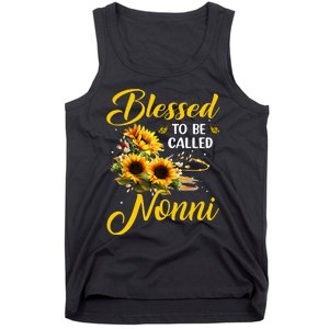 Sunflower Lovers Blessed to be called Nonni Mother's Day Tank Top