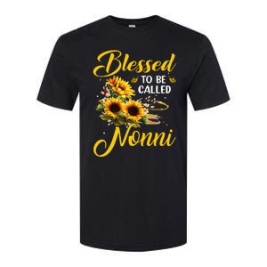 Sunflower Lovers Blessed to be called Nonni Mother's Day Softstyle CVC T-Shirt