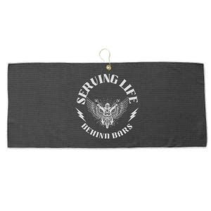 Serving Life Behind Bars Motorcycle Apparel Motorcycle Large Microfiber Waffle Golf Towel