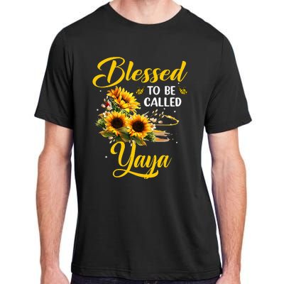 Sunflower Lovers Blessed to be called Yaya Mother's Day Adult ChromaSoft Performance T-Shirt