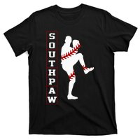 Southpaw Lefty Baseball Left Handed Funny Pitcher Player Fan T-Shirt