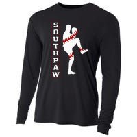 Southpaw Lefty Baseball Left Handed Funny Pitcher Player Fan Cooling Performance Long Sleeve Crew