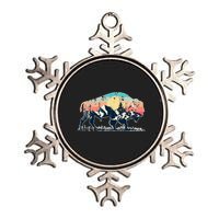 Sunset Landscape Buffalo Metallic Star Ornament