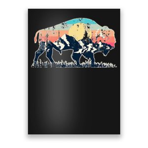 Sunset Landscape Buffalo Poster