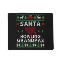 Santa Loves Bowling Grandpas Funny Ugly Christmas Gift Mousepad