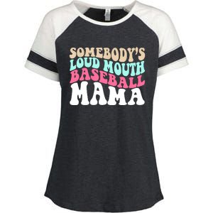 Somebody's Loudmouth Basketball Mama Mothers Day Enza Ladies Jersey Colorblock Tee