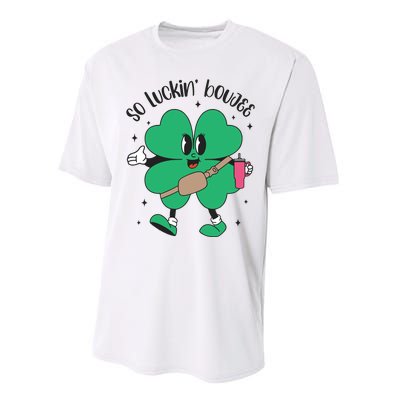 So Luckin Boujee Shamrock St Pattys Day Performance Sprint T-Shirt