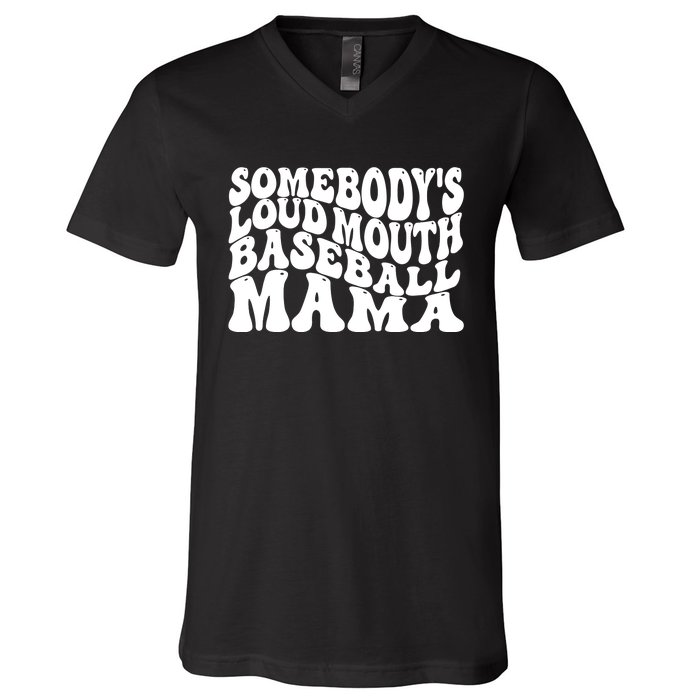 Somebody's Loudmouth Basketball Mama,basketball Mothers Day V-Neck T-Shirt