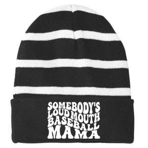 Somebody's Loudmouth Basketball Mama,basketball Mothers Day Striped Beanie with Solid Band