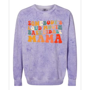 Somebody's Loudmouth Basketball Mama Colorblast Crewneck Sweatshirt