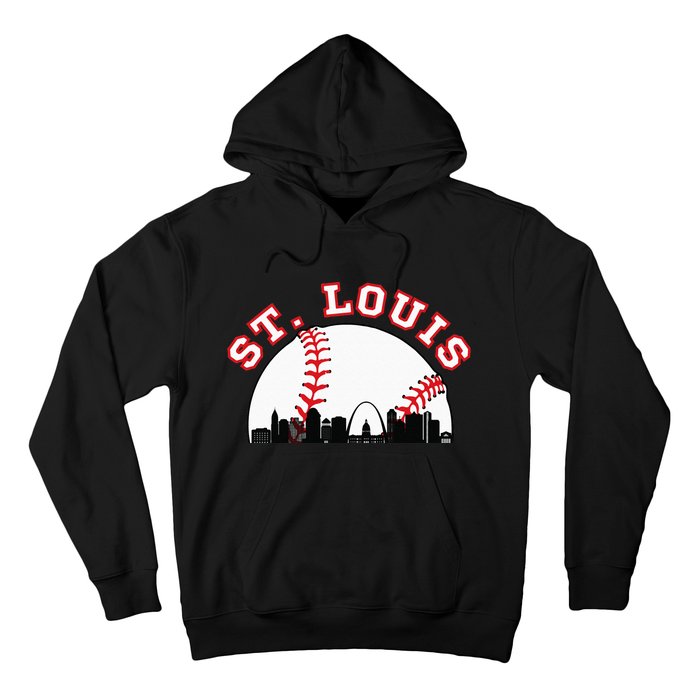 St. Louis Baseball St. Louis MO Cityscape STL Skyline Hoodie