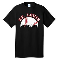 St. Louis Baseball St. Louis MO Cityscape STL Skyline Tall T-Shirt