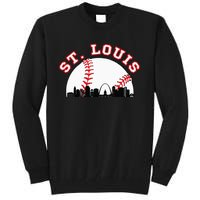 St. Louis Baseball St. Louis MO Cityscape STL Skyline Tall Sweatshirt