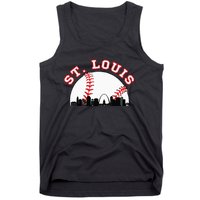 St. Louis Baseball St. Louis MO Cityscape STL Skyline Tank Top