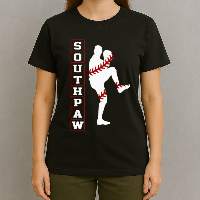 Southpaw Lefty Baseball Left Handed Funny Pitcher Player Fan T-Shirt