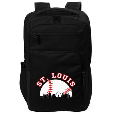 St. Louis Baseball St. Louis Mo Cityscape Stl Skyline Impact Tech Backpack