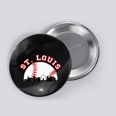 St. Louis Baseball St. Louis Mo Cityscape Stl Skyline Button