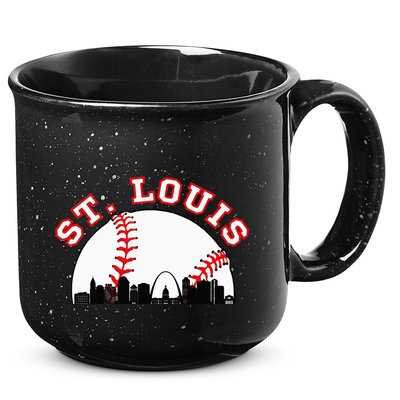 St. Louis Baseball St. Louis Mo Cityscape Stl Skyline 15oz Campfire Ceramic Mug