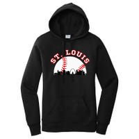 St. Louis Baseball St. Louis Mo Cityscape Stl Skyline Women's Pullover Hoodie